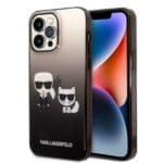 Karl Lagerfeld KLHCP14XTGKCK Hardcase Black Gradient Ikonik Karl & Choupette iPhone 14 Pro Max Tok