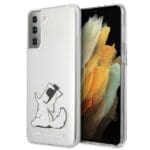 Karl Lagerfeld KLHCS21MCFNRC Transparent Choupette Fun Samsung S21 Plus Tok