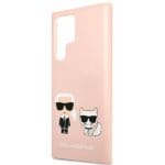 Karl Lagerfeld KLHCS22LSSKCI Light Pink Silicone Ikonik Karl & Choupette Samsung S22 Ultra Tok