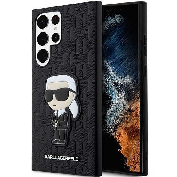 Karl Lagerfeld KLHCS23LSAKLHKPK Black Saffiano Monogram Ikonik Samsung S23 Ultra Tok