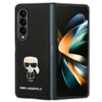 Karl Lagerfeld KLHCZFD4IKMSBK F936 Black Book Saffiano Ikonik Metal Samsung Galaxy Z Fold 4 Tok