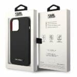 Karl Lagerfeld KLHMP14LSLMP1K Black Silicone Plaque Magsafe iPhone 14 Pro Tok