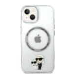 Karl Lagerfeld KLHMP14MHNKCIT Transparent Iconic Karl&Choupette MagSafe iPhone 14 Plus Tok