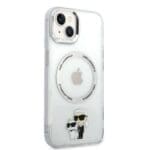 Karl Lagerfeld KLHMP14MHNKCIT Transparent Iconic Karl&Choupette MagSafe iPhone 14 Plus Tok