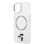 Karl Lagerfeld KLHMP14MHNKCIT Transparent Iconic Karl&Choupette MagSafe iPhone 14 Plus Tok