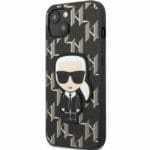 Karl Lagerfeld Monogram Ikonik Fekete iPhone 13 Mini Tok
