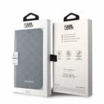 Karl Lagerfeld PU Saffiano Monogram Book Black iPhone 14 Tok