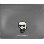 Karl Lagerfeld Saffiano Ikonik Computer Sleeve Silver Notebook 13/14" Tok