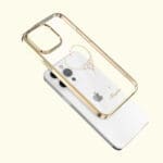 Kingxbar Wish Decorated Golden Crystals iPhone 14 Plus Tok