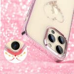 Kingxbar Wish Decorated Pink Crystals iPhone 14 Plus Tok