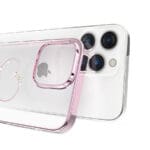 Kingxbar Wish Decorated Pink Crystals iPhone 14 Plus Tok
