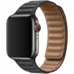 Leatherette Link Szíj Apple Watch SE/11/10/9/8/7/6/5/4/3/Ultra 1/2/3 (44/45/46/49mm) Fekete
