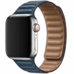 Leatherette Link Szíj Apple Watch SE/11/10/9/8/7/6/5/4/3/Ultra 1/2/3 (44/45/46/49mm) Dark Kék