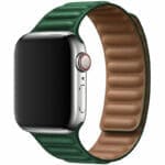 Leatherette Link Szíj Apple Watch SE/11/10/9/8/7/6/5/4/3 (42/41/40/38mm) Ink Zöld