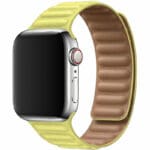 Leatherette Link Szíj Apple Watch SE/11/10/9/8/7/6/5/4/3 (42/41/40/38mm) Sárga