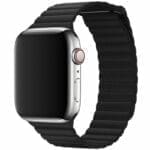 Leatherette Loop Szíj Apple Watch SE/11/10/9/8/7/6/5/4/3 (42/41/40/38mm) Fekete