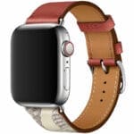 Leatherette Strap Apple Watch SE/11/10/9/8/7/6/5/4/3/Ultra 1/2/3 (44/45/46/49mm) Brique Beton
