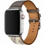 Leatherette Strap Apple Watch SE/11/10/9/8/7/6/5/4/3/Ultra 1/2/3 (44/45/46/49mm) Etain Beton