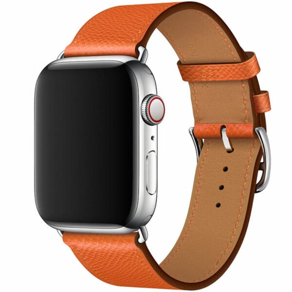 Leatherette Szíj Apple Watch SE/10/9/8/7/6/5/4/3/Ultra 1/ Ultra2 (44/45/46/49mm) Feu Epsom