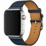 Leatherette Strap Apple Watch SE/11/10/9/8/7/6/5/4/3/Ultra 1/2/3 (44/45/46/49mm) Midnight Kék