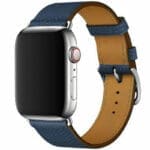 Leatherette Strap Apple Watch SE/11/10/9/8/7/6/5/4/3/Ultra 1/2/3 (44/45/46/49mm) Navy