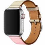 Leatherette Strap Apple Watch SE/11/10/9/8/7/6/5/4/3/Ultra 1/2/3 (44/45/46/49mm) Rose Sakura Craie