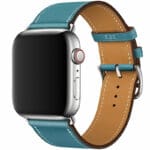 Leatherette Strap Apple Watch SE/11/10/9/8/7/6/5/4/3/Ultra 1/2/3 (44/45/46/49mm) Sky Kék