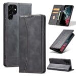 Magnet Fancy Card Wallet Card Stand Black Samsung Galaxy S22 Ultra Tok