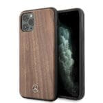Mercedes MEHCN58VWOLB Hard Brown Wood Line Walnut iPhone 11 Pro Tok