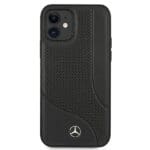 Mercedes MEHCP12SCDOBK Black Leather Perforated Area iPhone 12 Mini Tok