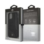 Mercedes MEHCP12SCDOBK Black Leather Perforated Area iPhone 12 Mini Tok