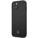Mercedes MEHCP13MDELBK Black Leather Perforated iPhone 13 Tok