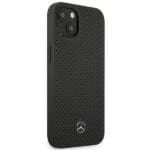Mercedes MEHCP13MDELBK Black Leather Perforated iPhone 13 Tok