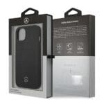 Mercedes MEHCP13MDELBK Black Leather Perforated iPhone 13 Tok