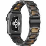 Metal Resin Szíj Apple Watch SE/11/10/9/8/7/6/5/4/3 (42/41/40/38mm) Fekete