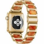 Metal Resin Szíj Apple Watch SE/11/10/9/8/7/6/5/4/3 (42/41/40/38mm) Arany Orange