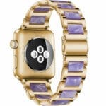 Metal Resin Szíj Apple Watch SE/11/10/9/8/7/6/5/4/3 (42/41/40/38mm) Arany Lila