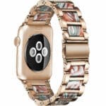 Metal Resin Szíj Apple Watch SE/11/10/9/8/7/6/5/4/3 (42/41/40/38mm) Rose Jade