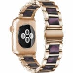 Metal Resin Szíj Apple Watch SE/11/10/9/8/7/6/5/4/3 (42/41/40/38mm) Rose Lila