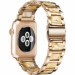 Metal Resin Szíj Apple Watch SE/11/10/9/8/7/6/5/4/3 (42/41/40/38mm) Rose Sárga