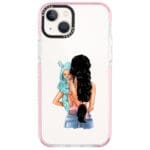 Mother Fekete Haired With Boy iPhone 13 Tok