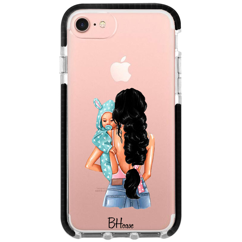 Mother Fekete Haired With Boy iPhone 8/7/SE 2020/SE 2022 Tok