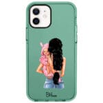 Mother Fekete Haired With Girl iPhone 12/12 Pro Tok