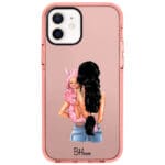 Mother Fekete Haired With Girl iPhone 12/12 Pro Tok