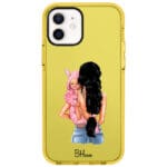 Mother Fekete Haired With Girl iPhone 12/12 Pro Tok