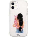 Mother Fekete Haired With Girl iPhone 12 Mini Tok