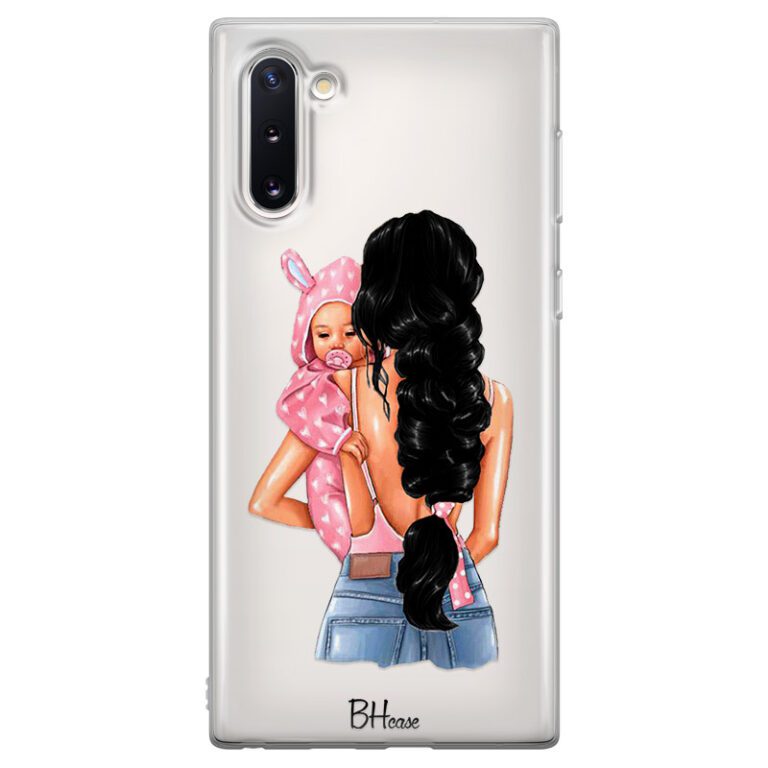 Mother Fekete Haired With Girl Samsung Note 10 Tok