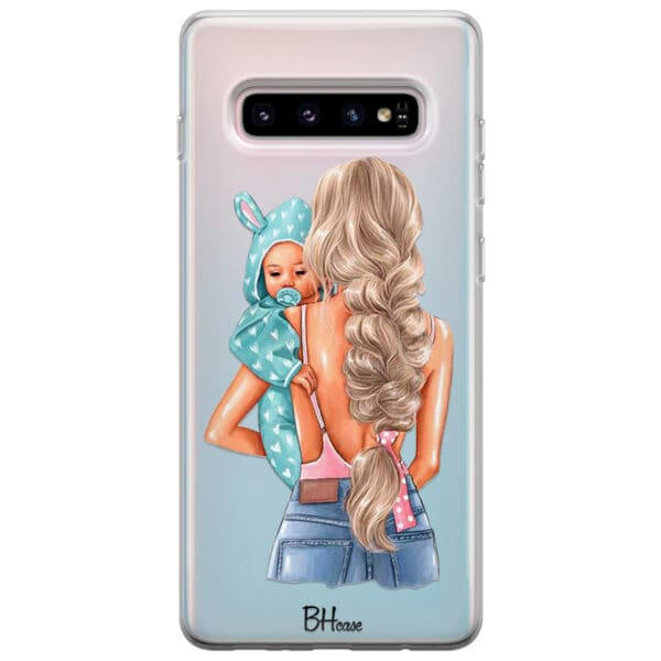 Mother Blonde With Boy Samsung S10 Plus Tok