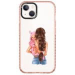 Mother Brunette With Girl iPhone 14 Tok