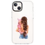 Mother Brunette With Girl iPhone 13 Tok